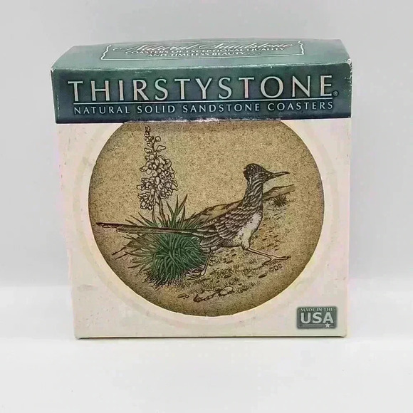 THIRSTYSTONE Sandstone Coasters Three Birds and One Horse - Picture 3 of 13